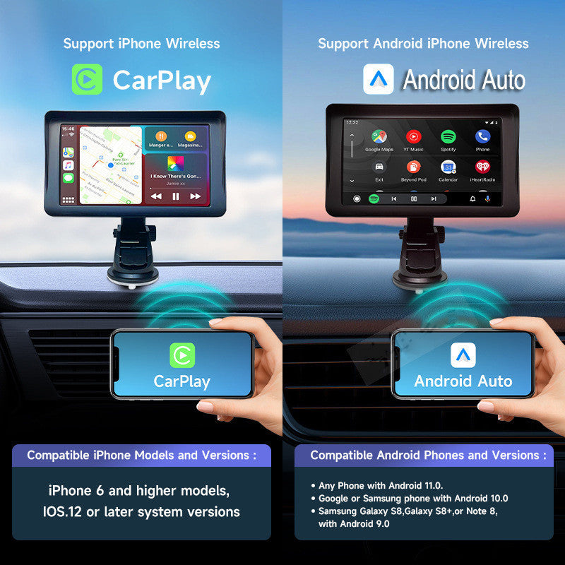 7 IPS Car Smart Screen Wireless Carplay Auto Mobile Phone Projection Screen Navigation - AS Fusion