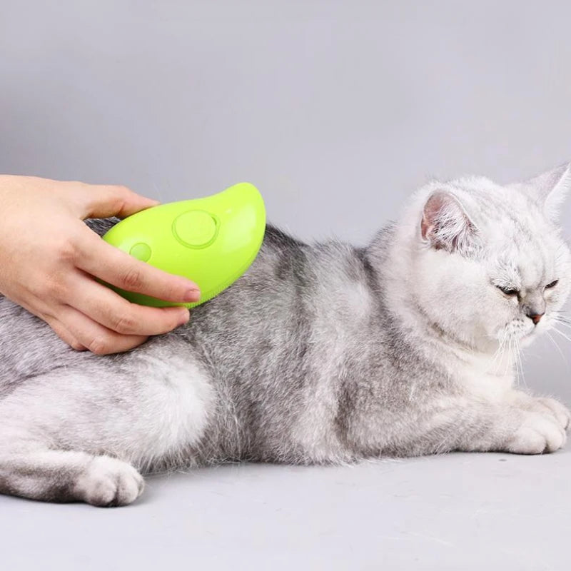 Cat and Dog Grooming Comb Electric Spray Water Spray Kitten Pet Comb Soft Silicone Depilation Cats Bath Brush Grooming Supplies - AS Fusion